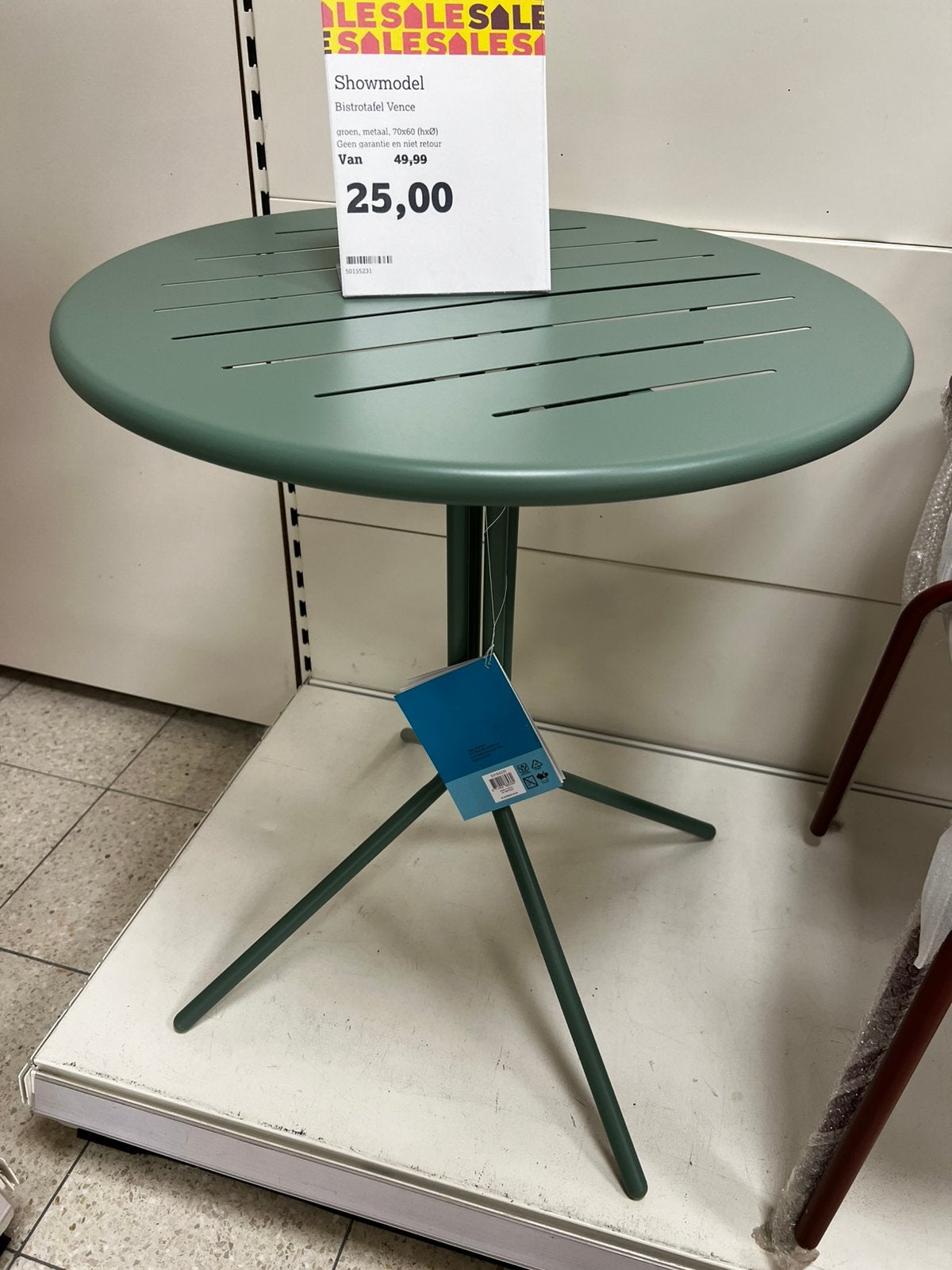 Bistrotafel Vence, Ophalen, Metaal of Aluminium, Rond, Nieuw
