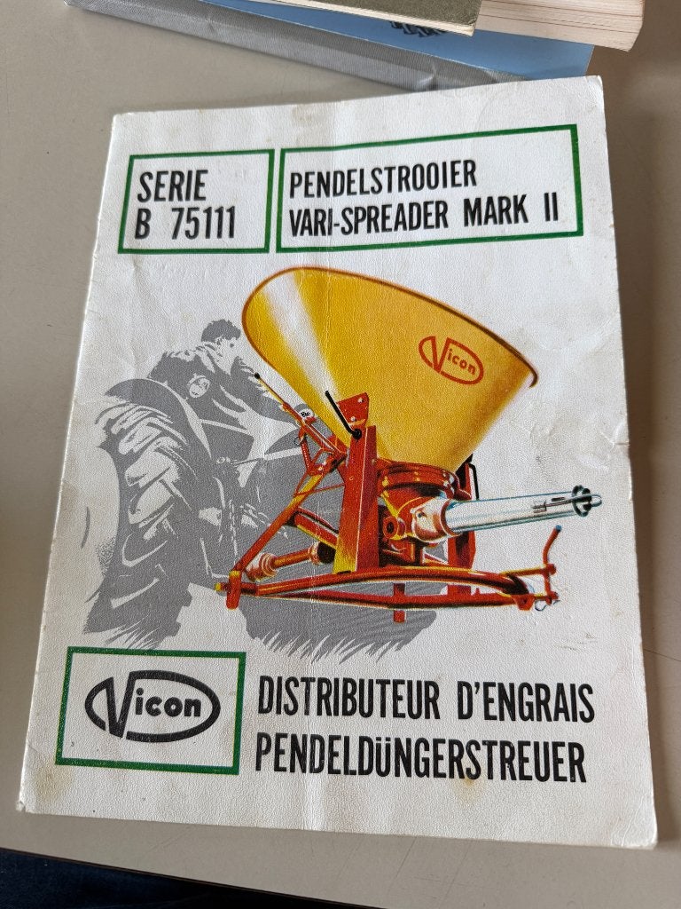 Handleiding vicon pendelstrooier, Ophalen of Verzenden, Gelezen