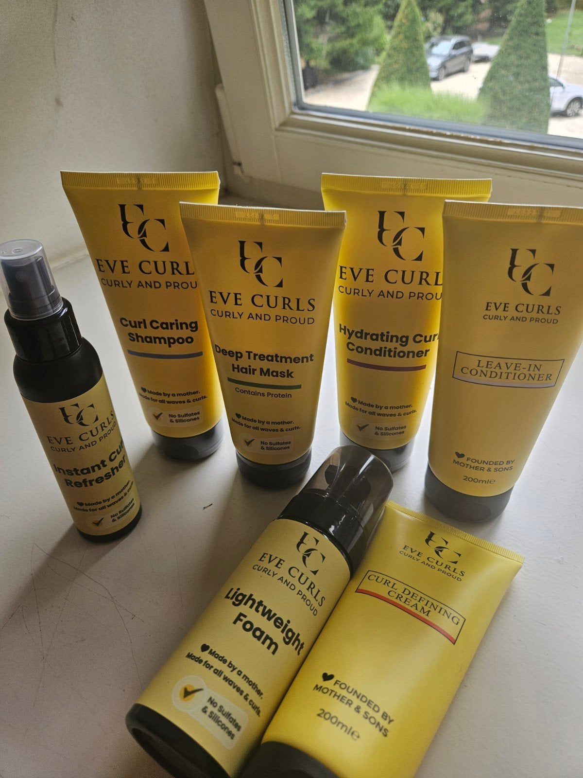 Eve Curls Curly Haarverzorgingsset. 5 producten zijn  verkoc, Ophalen of Verzenden, Zo goed als nieuw, Gel, Wax, Haarlak of Mousse