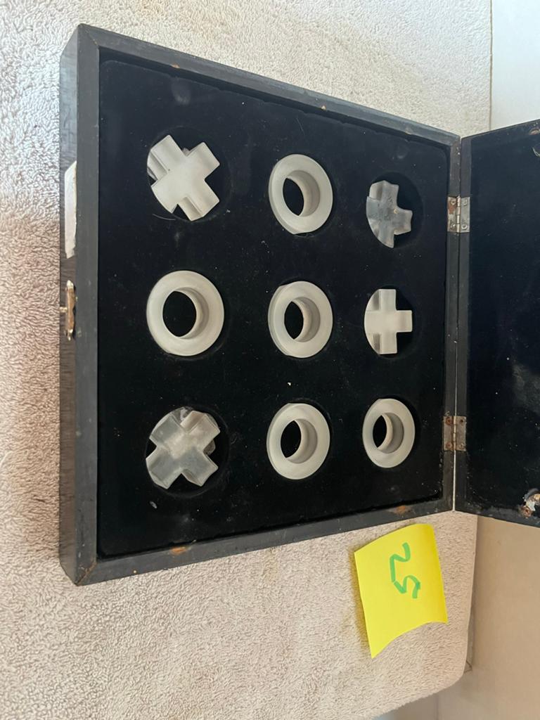 Vintage Boter Kaas en Eieren spel in houten kist, Ophalen of Verzenden, Gebruikt