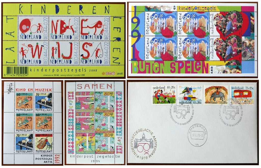 Diverse kinderpostzegels (1974-1997): blok, FDC en PZM, Ophalen of Verzenden, Na 1940, Postfris