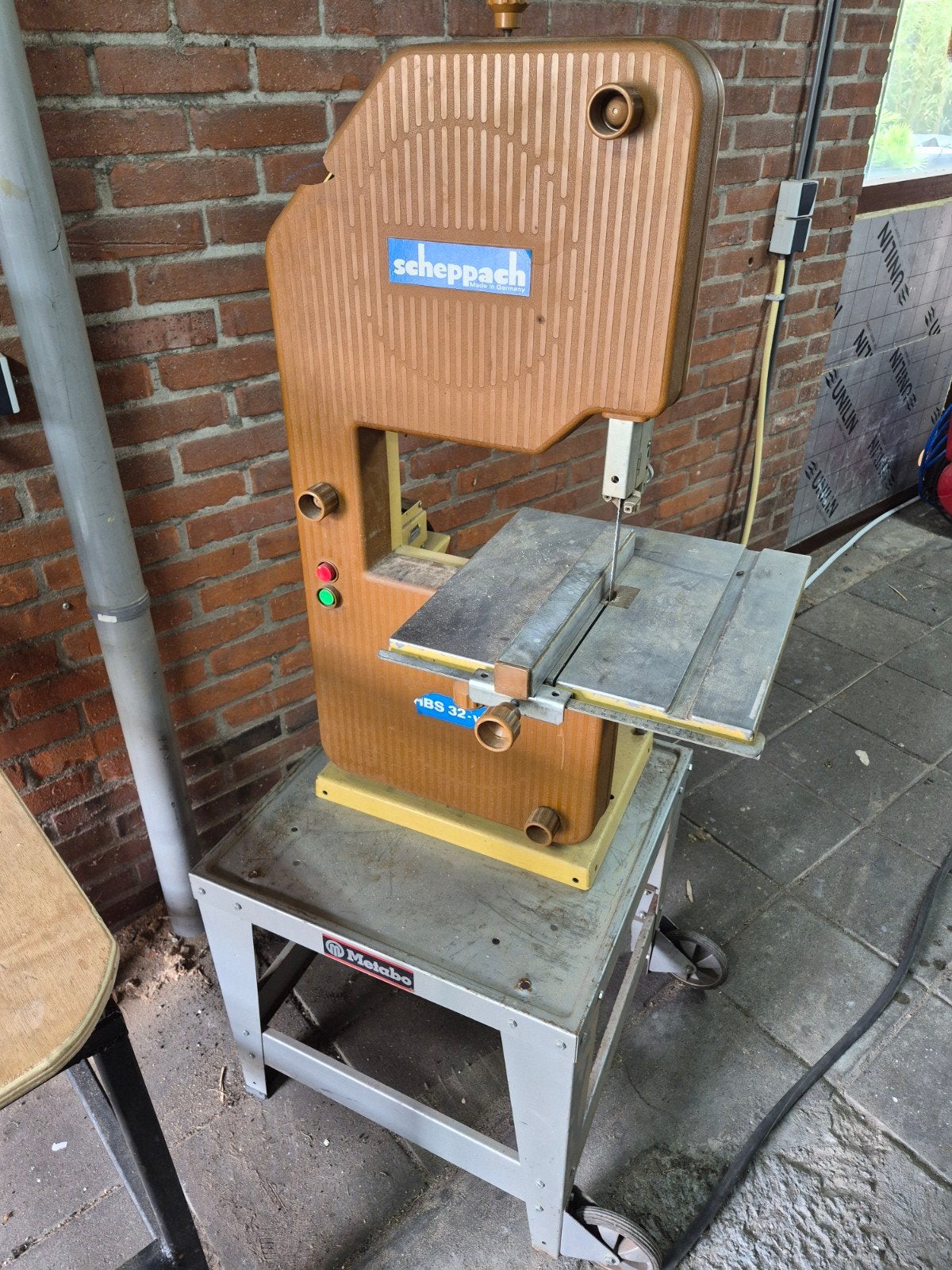 Scheppach lintzaag 230v fijne machine met verrijdbaar frame, Ophalen, Gebruikt, 70 mm of meer, Lintzaag