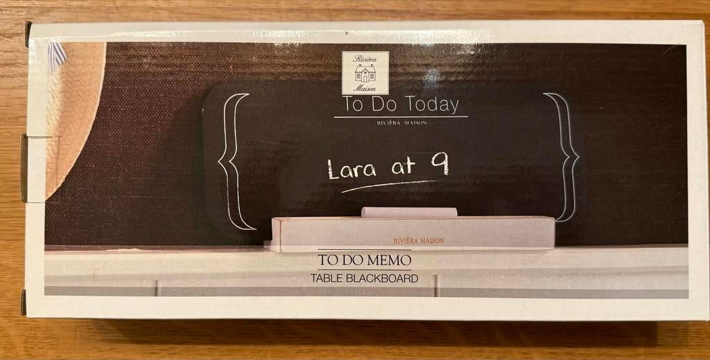 NIEUW!! Riviera Maison Krijtbord To Do Memo Table Blackboard, Ophalen of Verzenden, Nieuw, Krijtbord