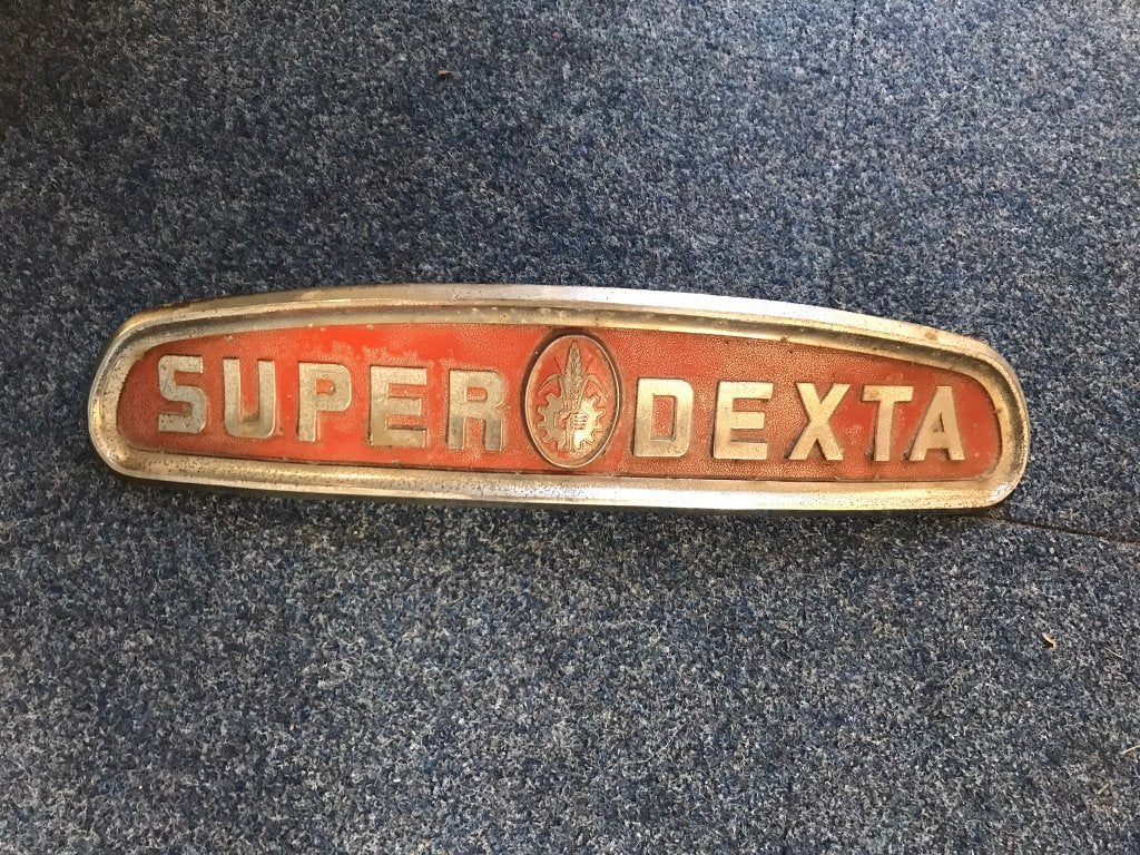 Super dexta schild, Hobby en Vrije tijd, Ophalen, Gebruikt, Tractor of Landbouw