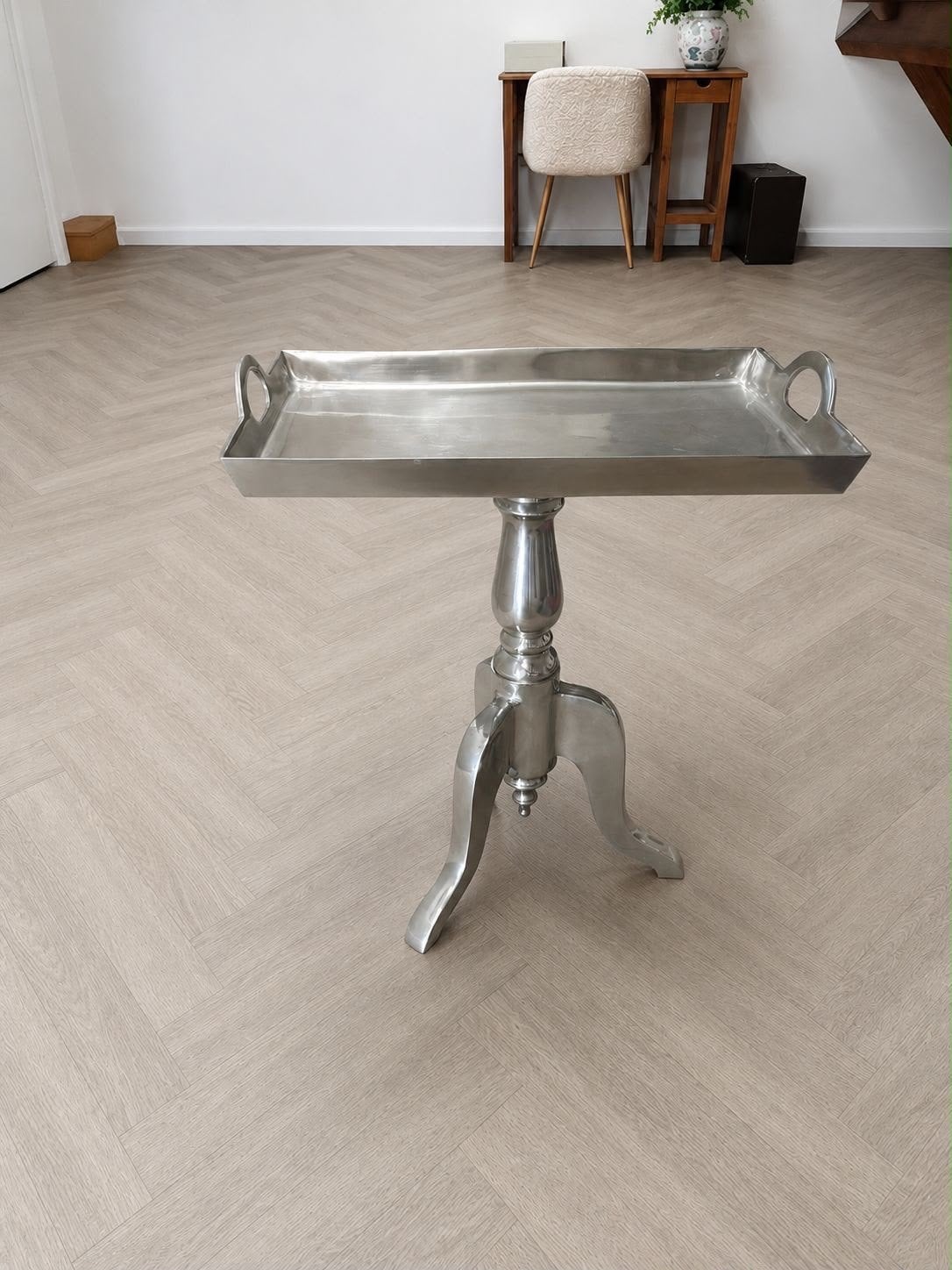 Riviera Maison stijlvolle bijzettafel van metaal, Huis en Inrichting, Ophalen, Metaal of Aluminium, 55 tot 75 cm, Zo goed als nieuw