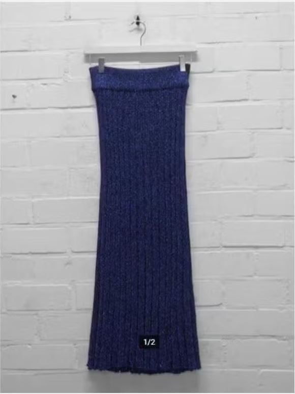 Valentine Witmeur Lab - Plisserok maat XS/S - Nieuw €295, Blauw, Nieuw, Ophalen of Verzenden, Maat 34 (XS) of kleiner