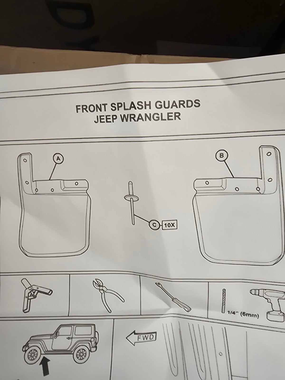 Spatlappen voor Jeep Wrangler (4 stuks), Ophalen of Verzenden, Nieuw