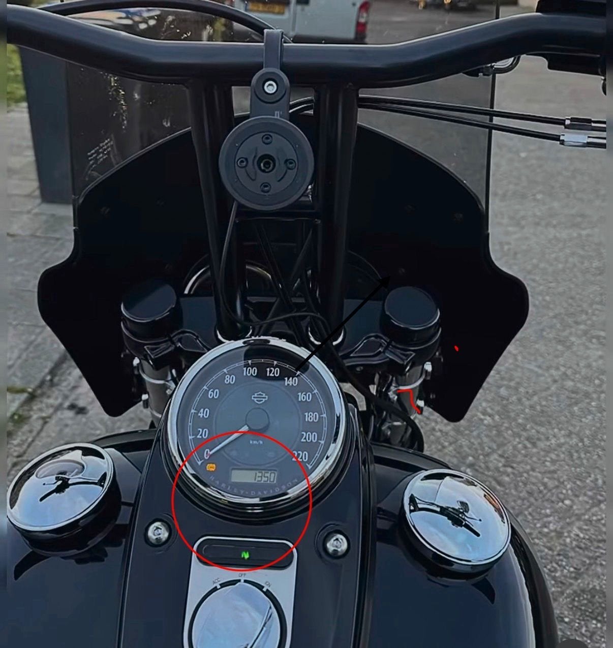Harley-Davidson snelheidsmeter met brandstofsensor, Motoren, Onderdelen | Harley-Davidson, Gebruikt, Ophalen of Verzenden