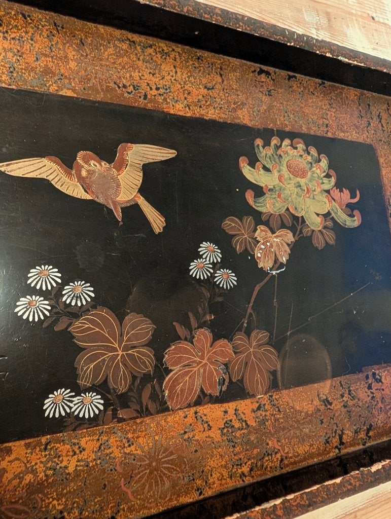 gelakt Japans dienblad, met de hand gedecoreerd, Ophalen of Verzenden