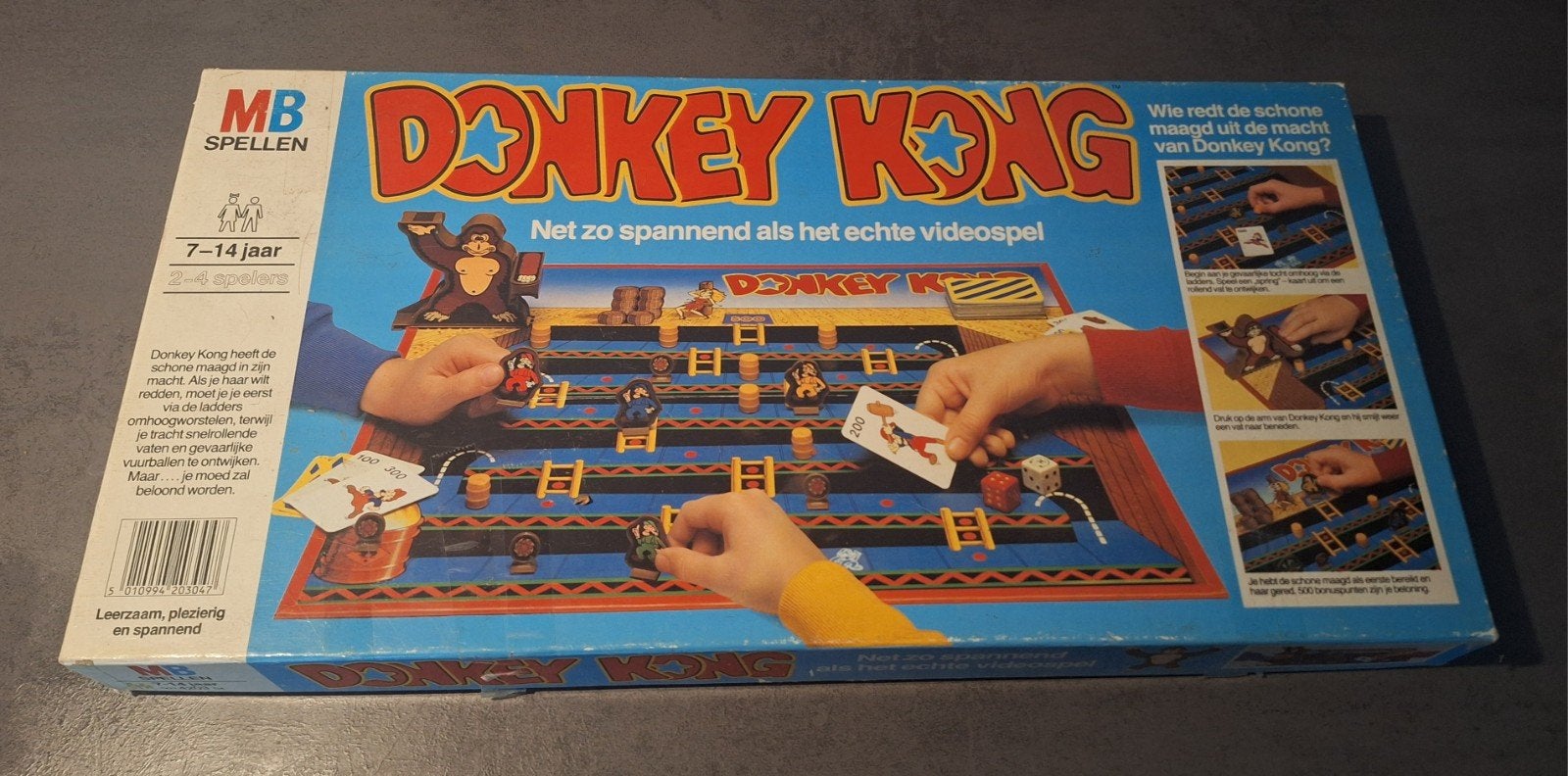 Donkey Kong bordspel - Vintage MB Spellen, Hobby en Vrije tijd, Drie of vier spelers, Ophalen of Verzenden, Gebruikt, MB Spellen