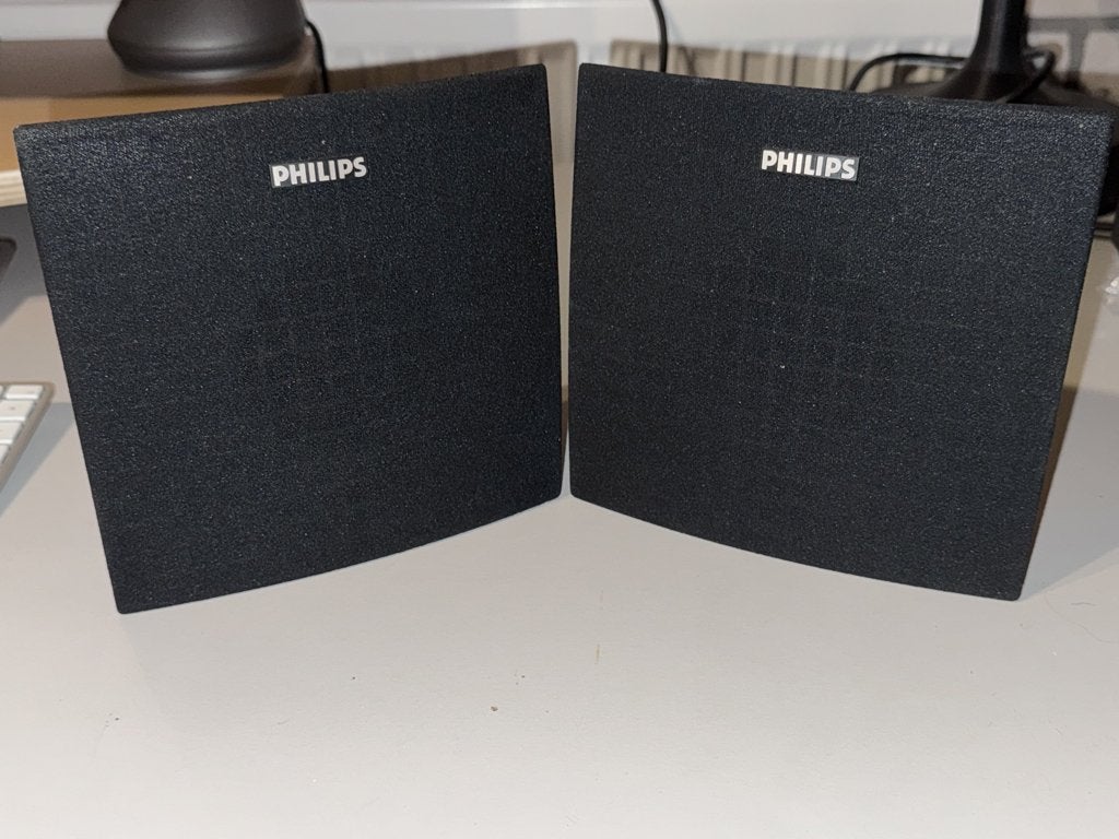 Philips satellite speakers, puntgaaf / nieuwstaat / getest