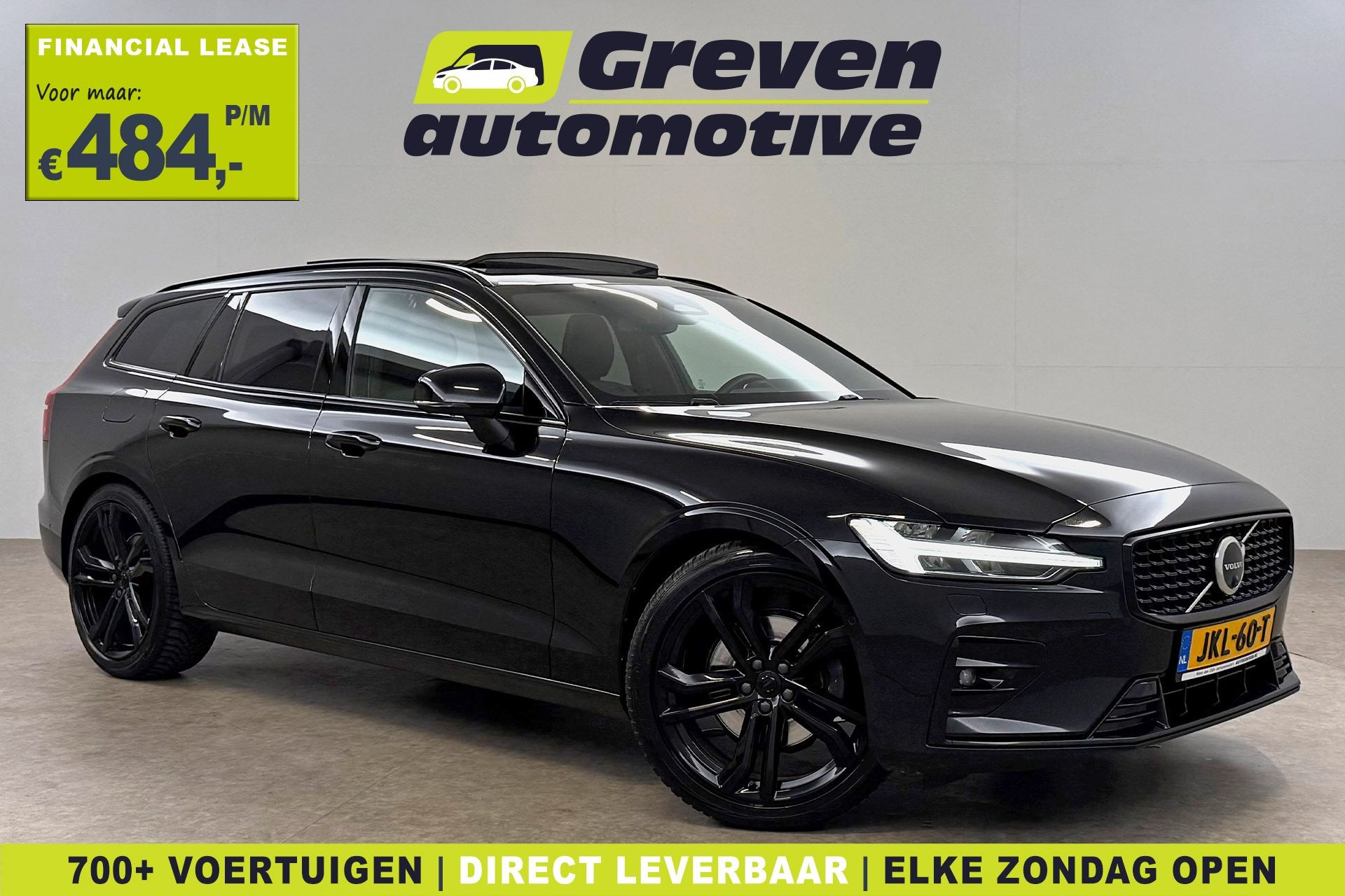 Volvo V60 2.0 B4D R-Design | Black Edition | Pano | Memory |, Auto's, Gebruikt, Euro 6, Zwart, 1703 kg