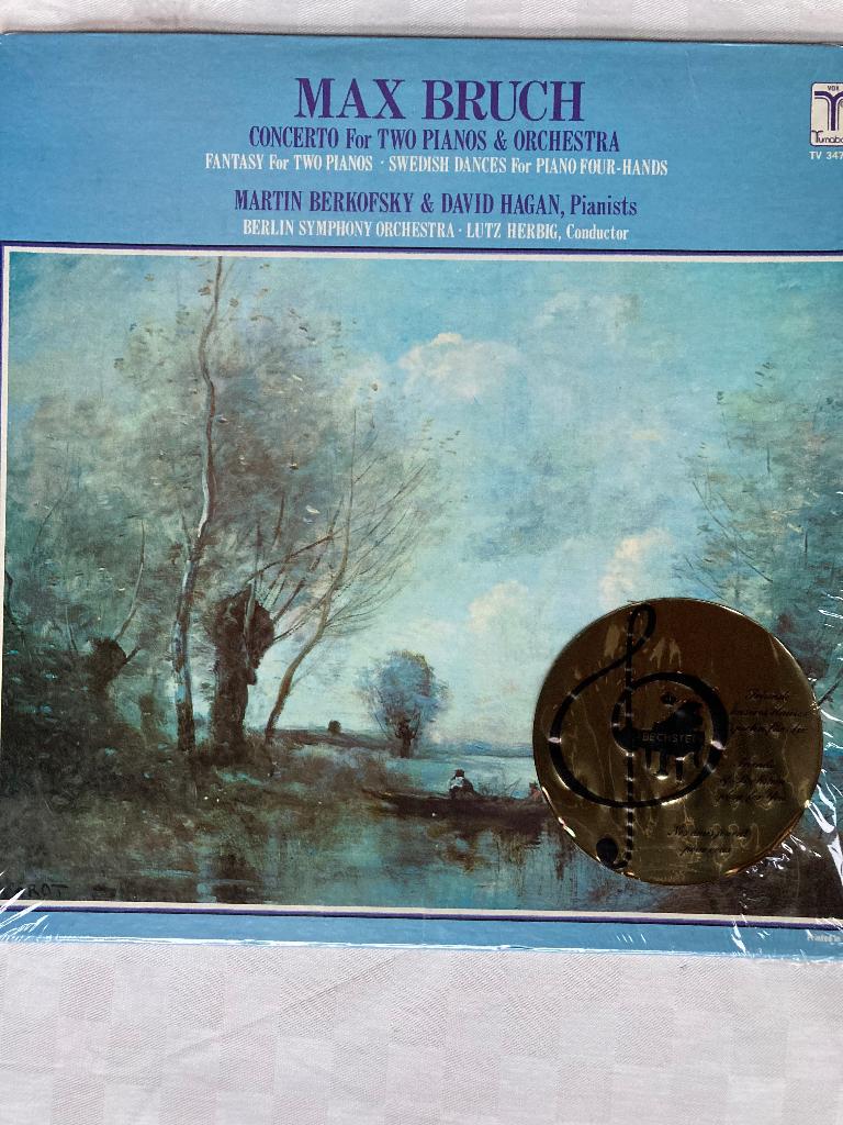 LP Max Bruch Berkofsky Hagan, Concerto For 2 Piano’s & Orch., Cd's en Dvd's, Overige typen, Ophalen of Verzenden, Zo goed als nieuw