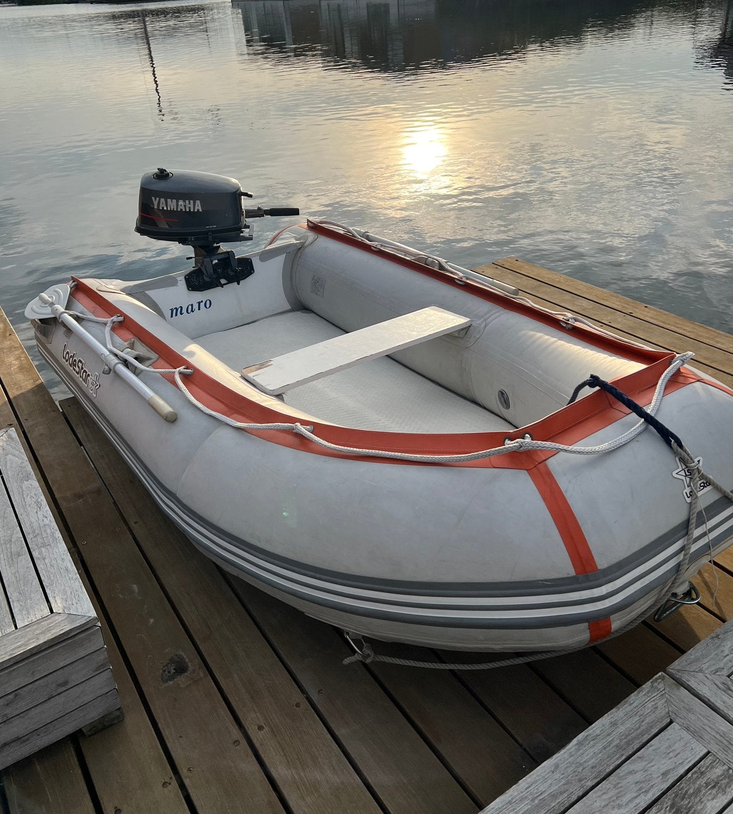 Yamaha 4pk - rubberboot lodestar, Ophalen, Gebruikt, Motor en Techniek, Motorboot