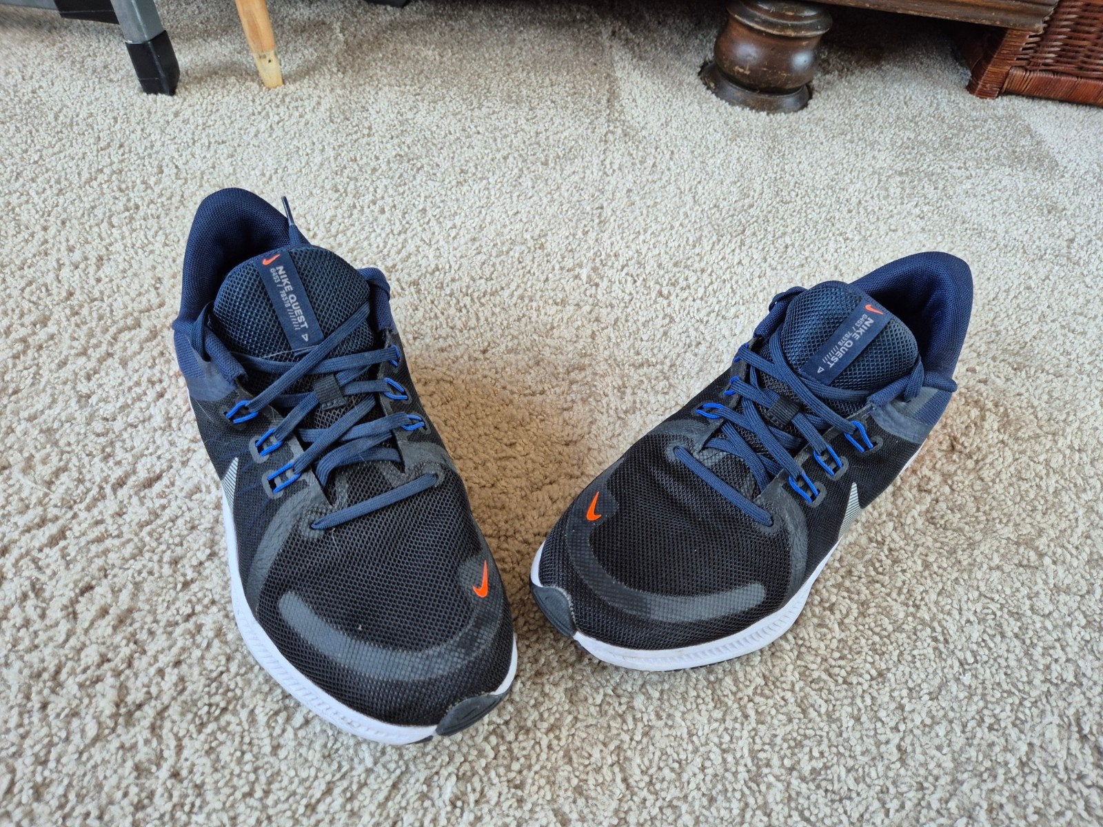 Nike Quest 5 Hardloopschoenen - Maat 44, Blauw, Nike, Ophalen of Verzenden, Sneakers of Gympen
