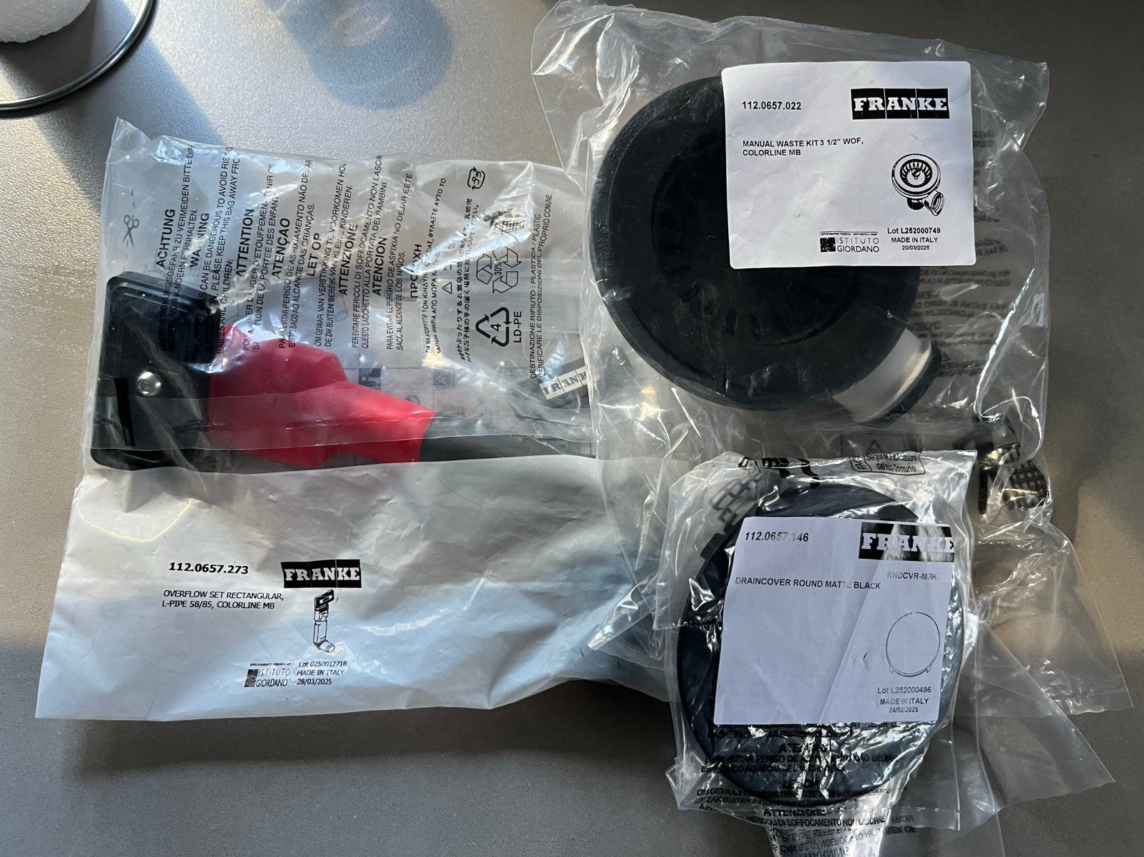 Franke Marks Fragnariet Mat zwart - Afvoerset, Ophalen of Verzenden, Nieuw, Minder dan 2 meter