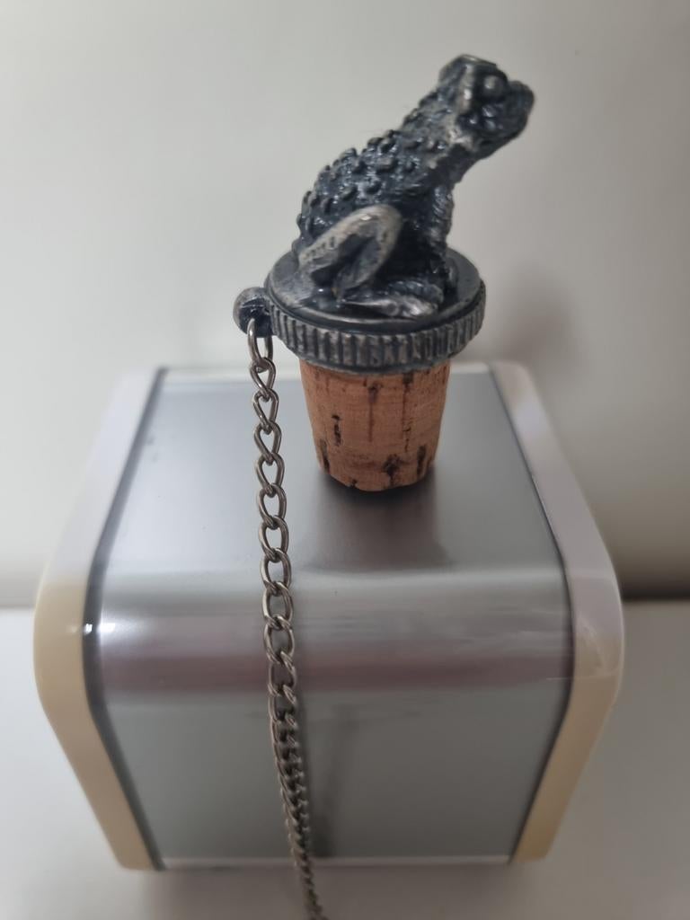 Flessenstop met kikkerfiguur - Uniek en decoratief, Antiek en Kunst, Ophalen of Verzenden