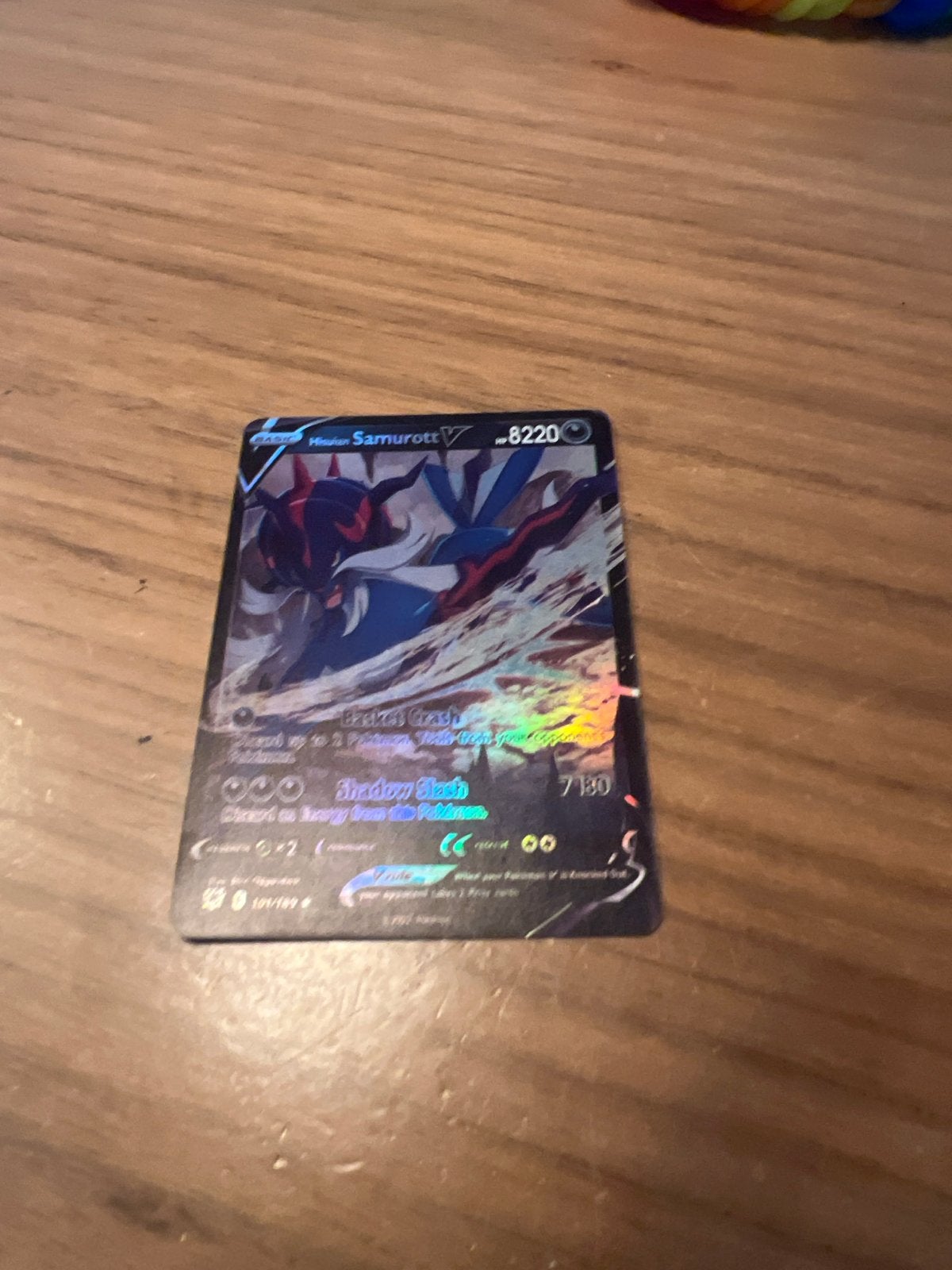 Hisuian Samurott V Pokémon kaart - Foil, Ophalen of Verzenden, Zo goed als nieuw, Losse kaart, Foil