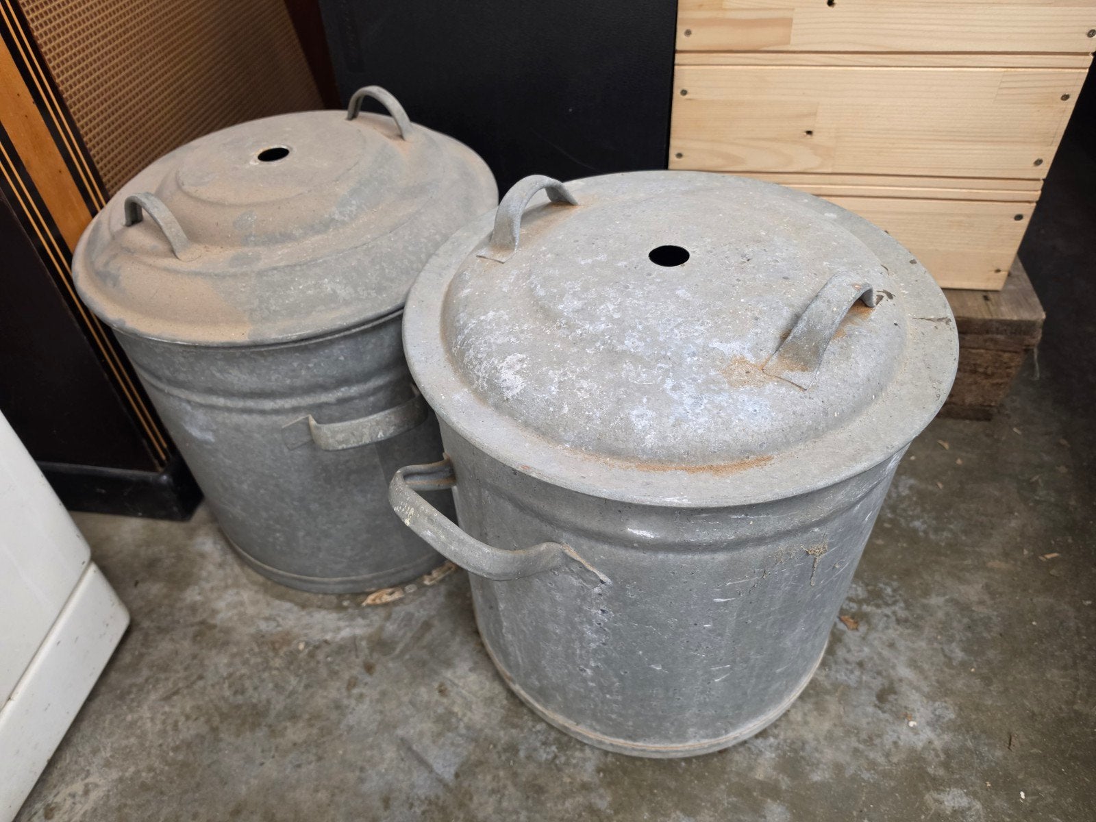 2x Zinken Inmaakpan met Deksel, Ophalen