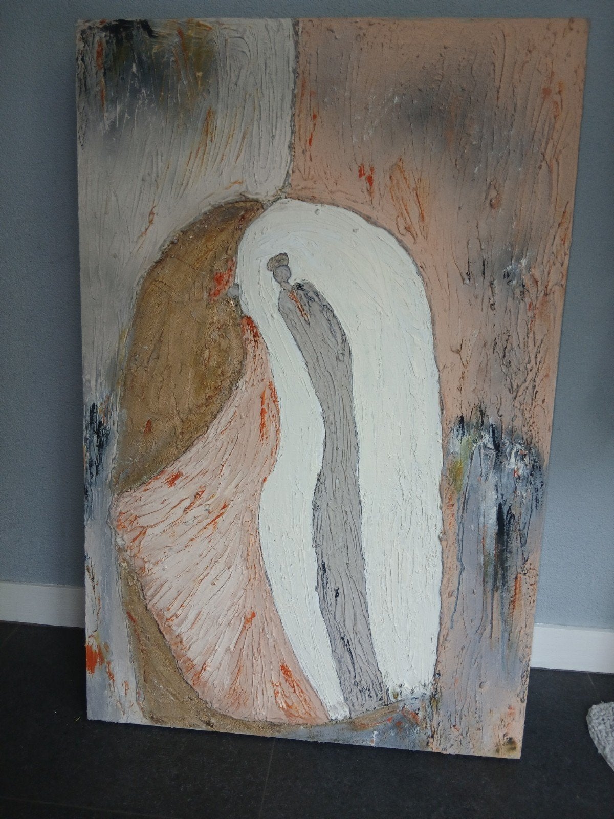 Nieuw!Handgemaakt abstract schilderij met structuur.., Antiek en Kunst, Kunst | Schilderijen | Abstract, Ophalen