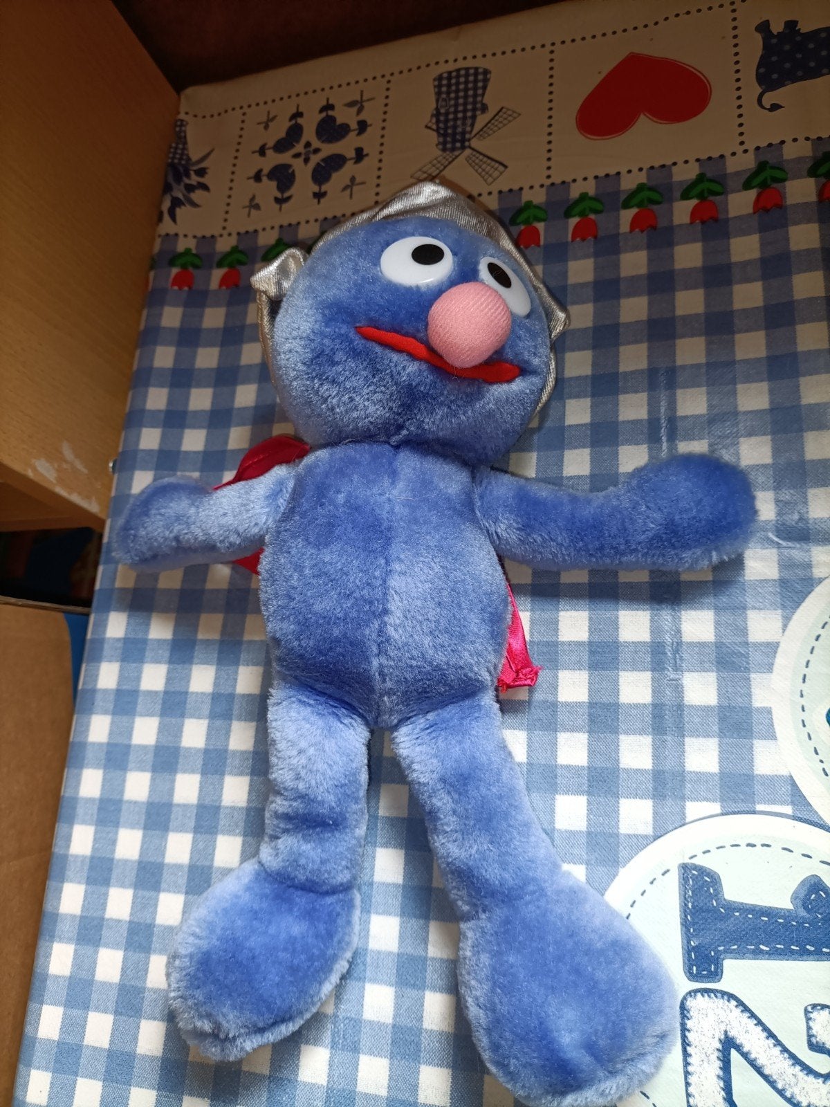 Super Grover knuffel superheld 31 cm groot, Ophalen of Verzenden, Zo goed als nieuw, Overige typen