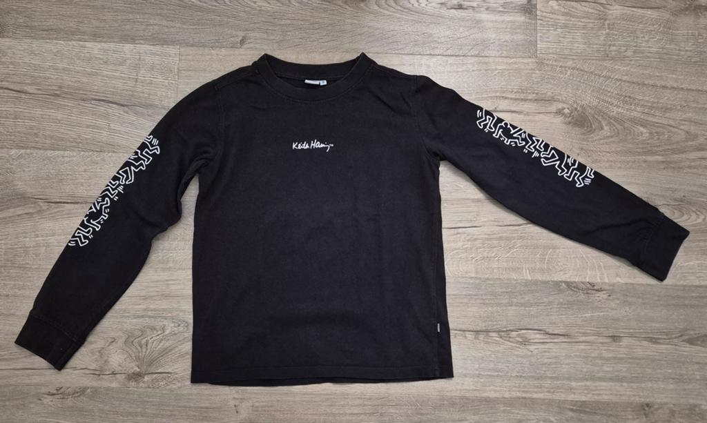 Zwarte longsleeve 'Keith Haring' | American Today | 146/152, Kinderen en Baby's, America Today, Ophalen of Verzenden, Zo goed als nieuw