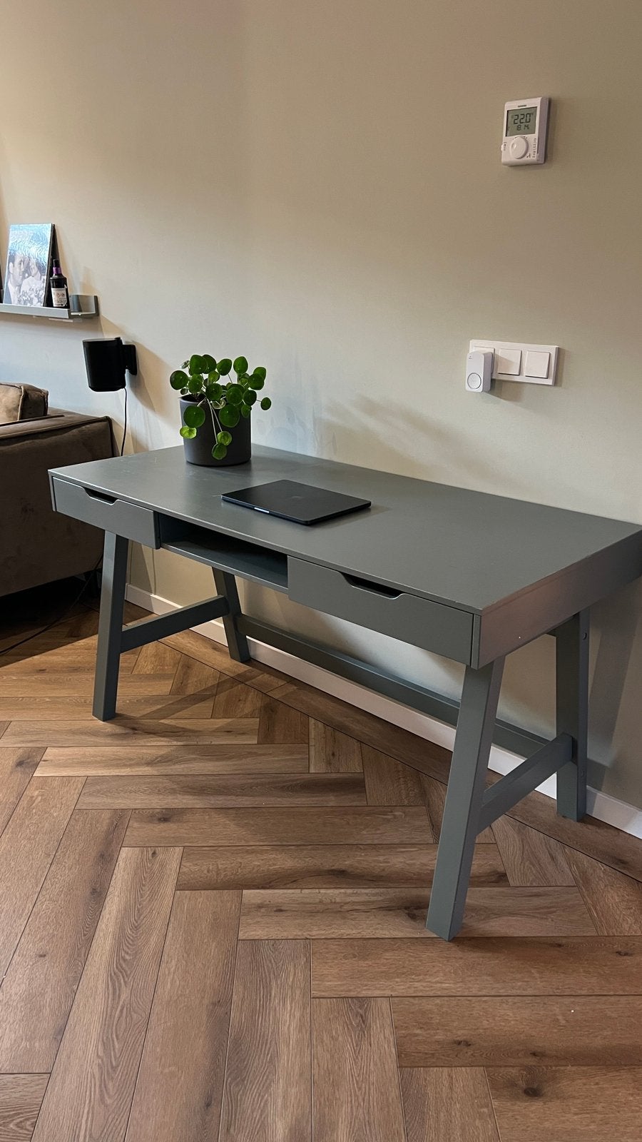 Bureau met lades, Ophalen, Zo goed als nieuw, Rechthoekig, 100 tot 150 cm