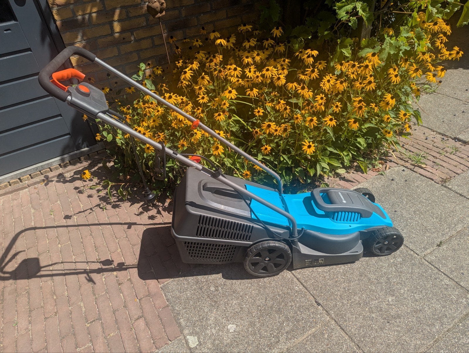 Gardena grasmaaier, Ophalen, Gebruikt