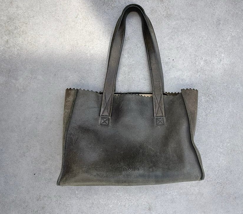Myomy paperbag, Verzenden, Gebruikt, Groen, Handtas