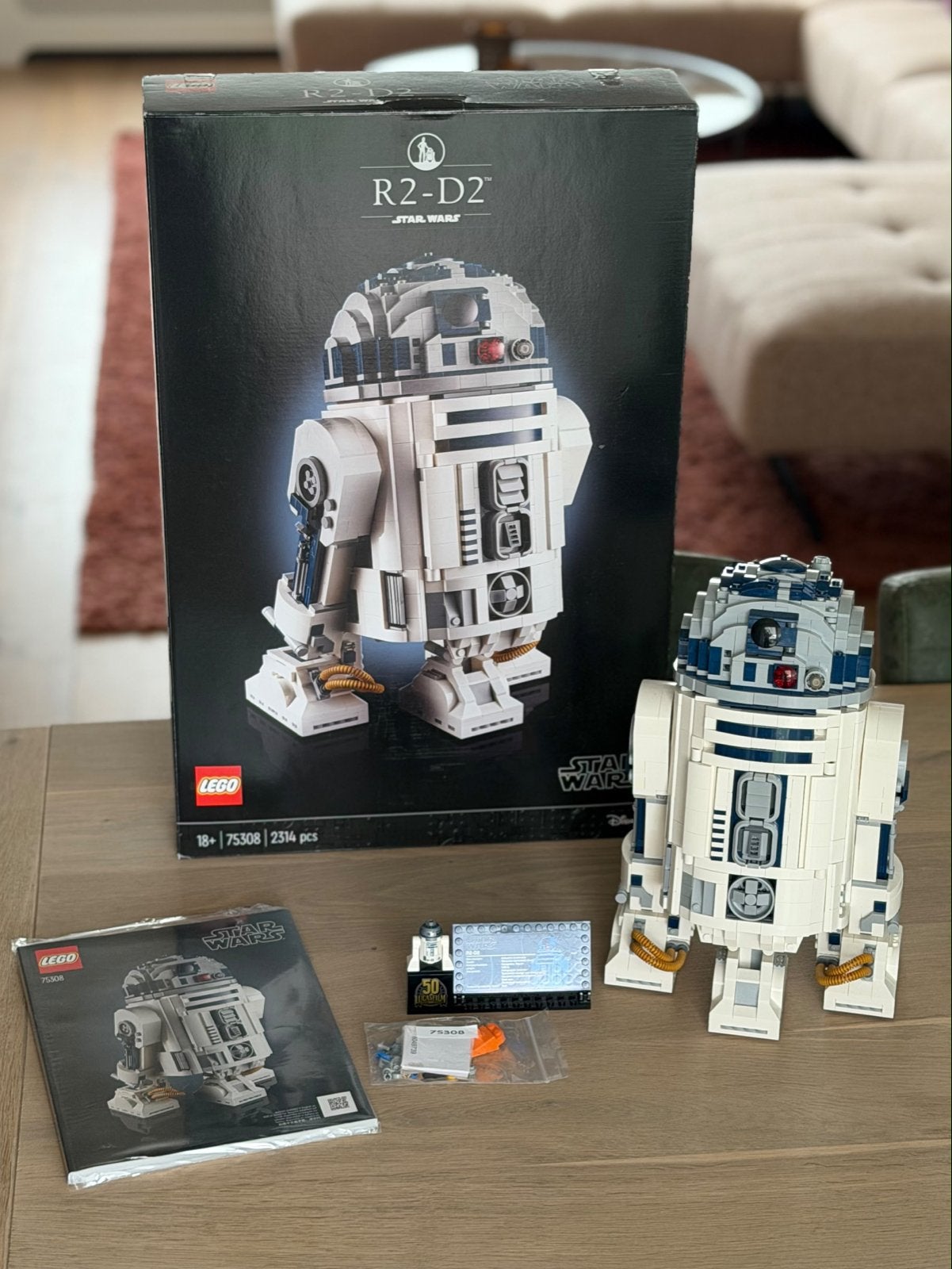 LEGO 75308 R2-D2 Compleet (incl. doos, boekje & gesorteerd!), Kinderen en Baby's, Star Wars, Lego, Ophalen of Verzenden, Zo goed als nieuw