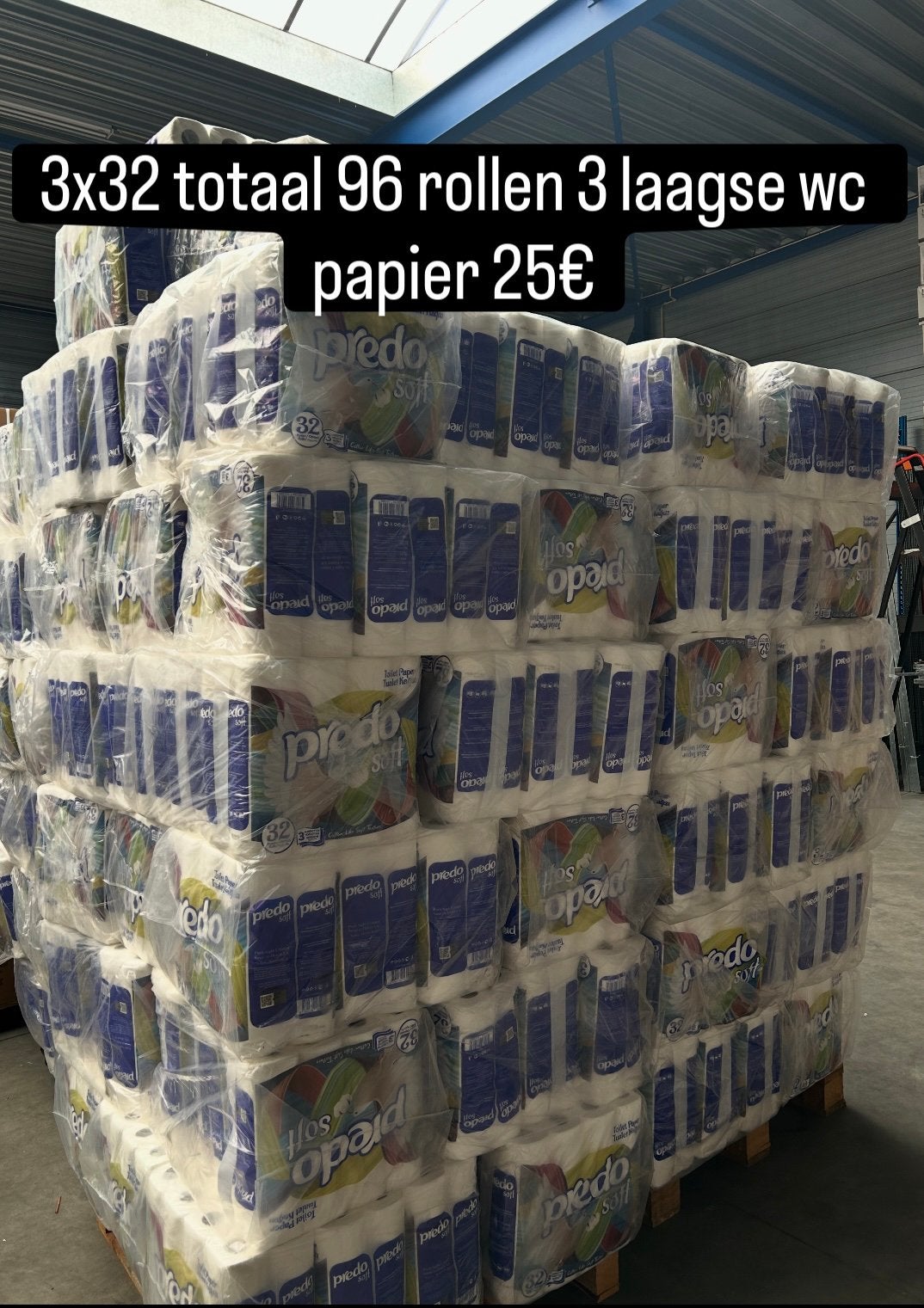 3x32 rollen totaal 96 wc rollen 3 laags ACTIE €25, Ophalen of Verzenden, Nieuw