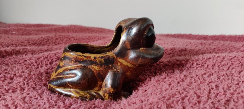 Vintage bloempotje kikker, Ophalen
