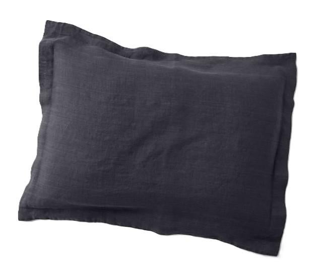 100% hennep kussenslopen (set v. 2) 51x66 Nachtblauw, Eenpersoons, Blauw, Hoeslaken of Sloop, Nieuw