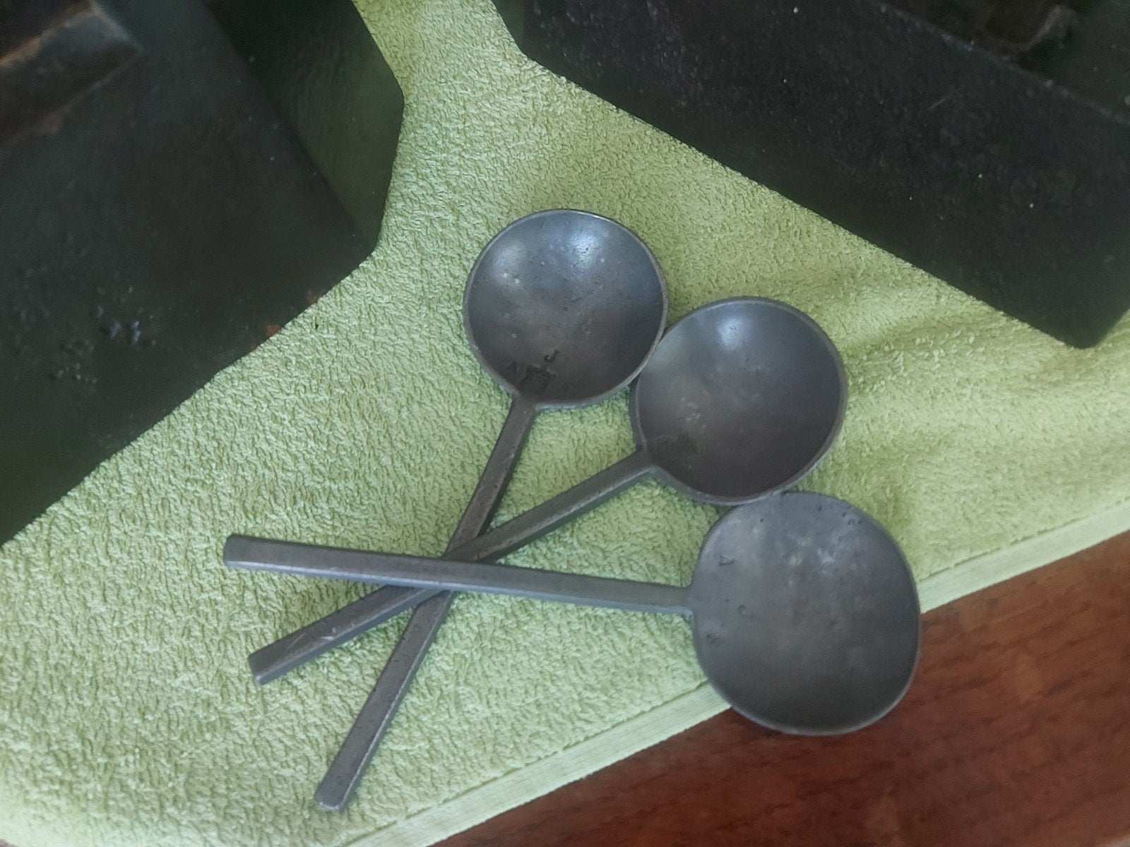 3x tinnen lepels, Antiek en Kunst, Ophalen of Verzenden