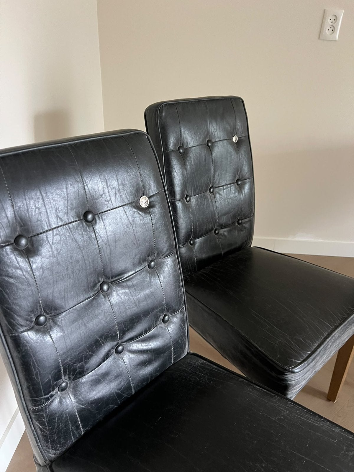 8-Riviera Maison eetkamerstoelen, Ophalen, Overige materialen, Zo goed als nieuw, Grijs