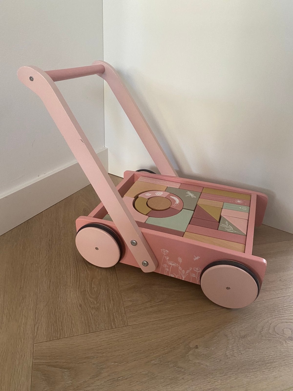 Little dutch blokkenkar roze, Kinderen en Baby's, Ophalen, Zo goed als nieuw