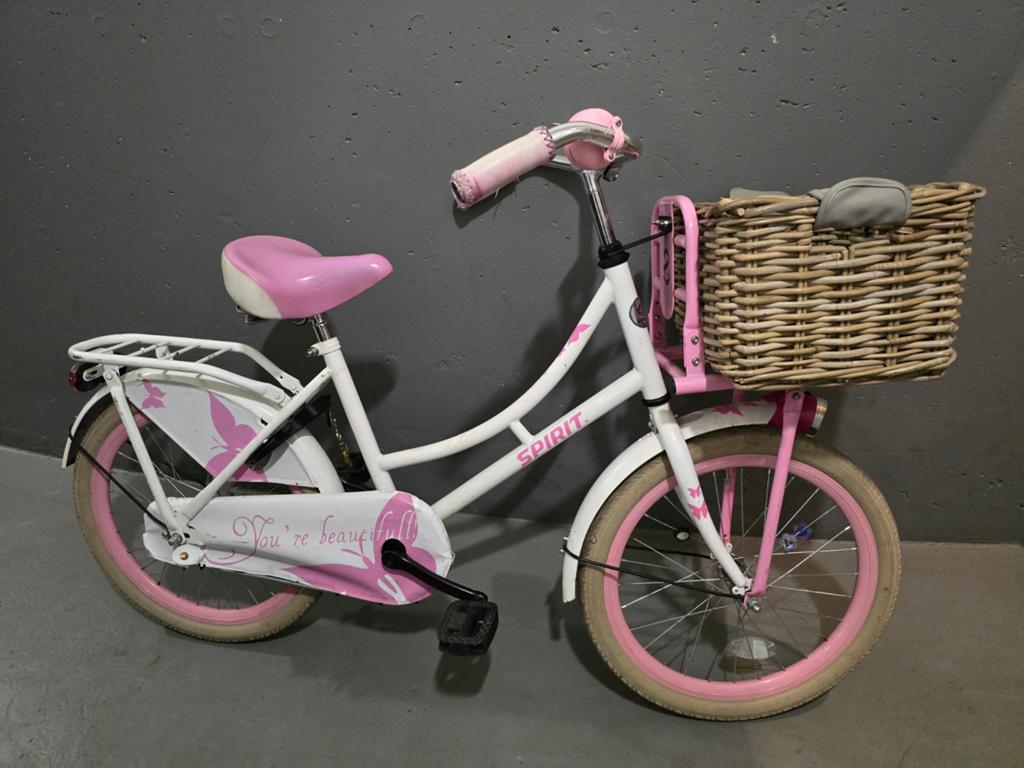 Spirit kinderfiets 16 inch met mandje en terugtraprem, Ophalen of Verzenden