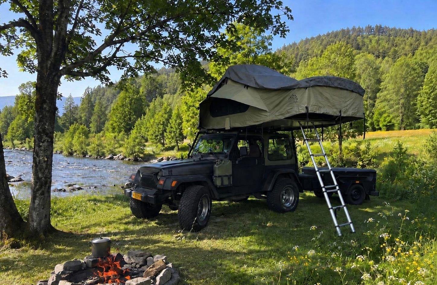 Jeep Wrangler TJ Sport 2.5 L * zwart * Trekhaak * CABRIO, 450 kg, 118 pk, 4 cilinders, Cabriolet