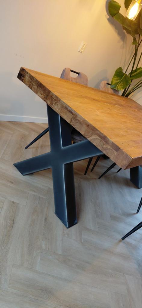 Eikenhouten eettafel met 4 stoelen, Huis en Inrichting, Tafels | Eettafels, Ophalen