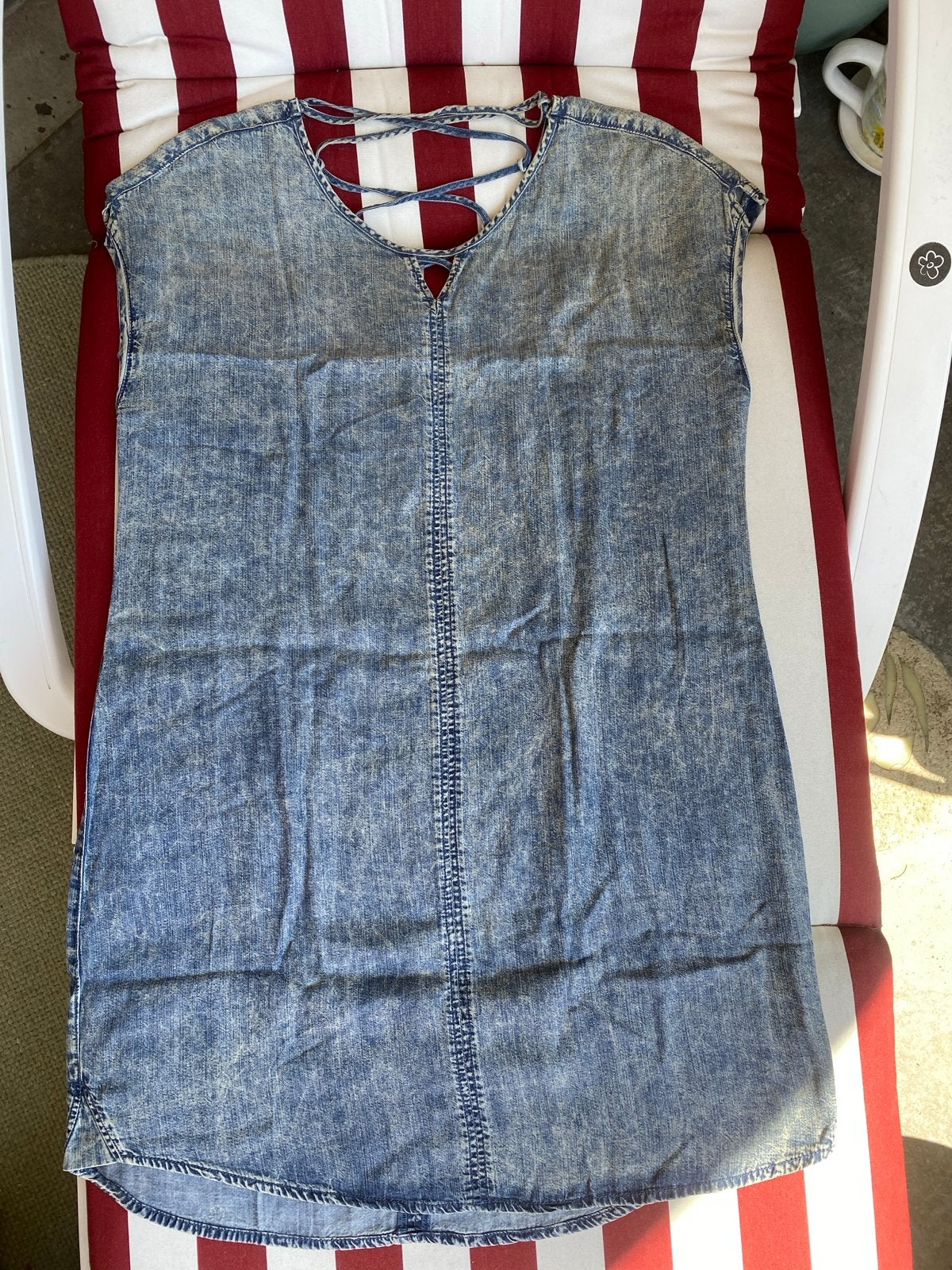 DIDI Blue n' Red denim jurk met vetersluiting, Kleding | Dames, Maat 38/40 (M), Blauw, Ophalen of Verzenden, Zo goed als nieuw