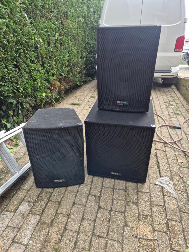 Ibiza speaker set, Ophalen of Verzenden, 120 watt of meer, Front, Rear of Stereo speakers, Overige merken