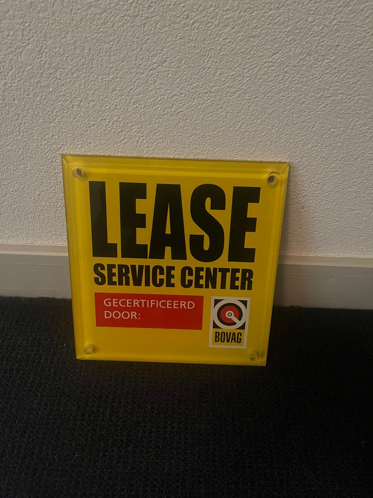 Lease Service Center Bovag gecertificeerd bord, Verzamelen, Ophalen, Gebruikt