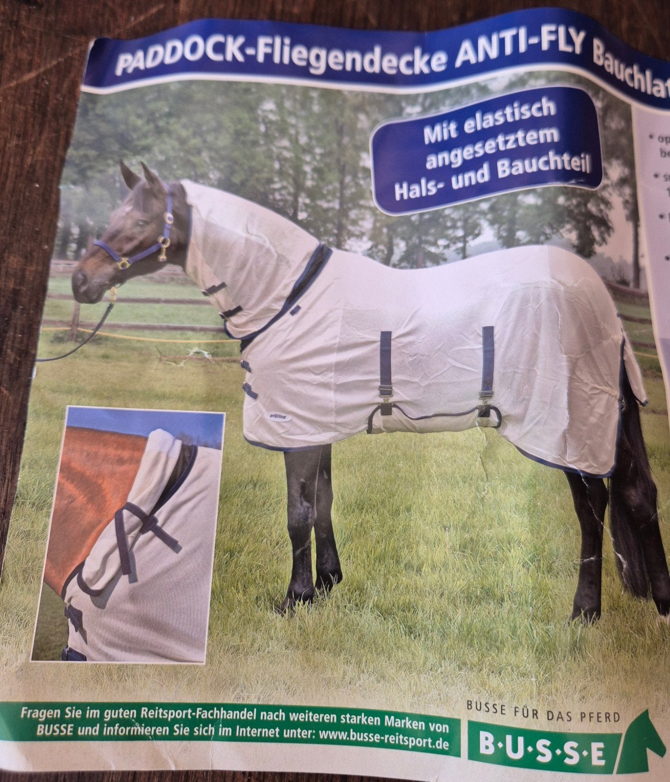 paarden vliegendeken 155, Dieren en Toebehoren, Ophalen, Dubbele borstsluiting, Gebruikt, Overige merken