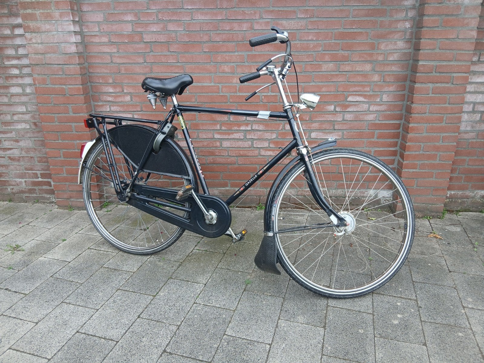 Gazelle Populair Heren/Opafiets 61cm Stangenrem, Fietsen en Brommers, Ophalen, Gebruikt, Versnellingen, 61 tot 65 cm
