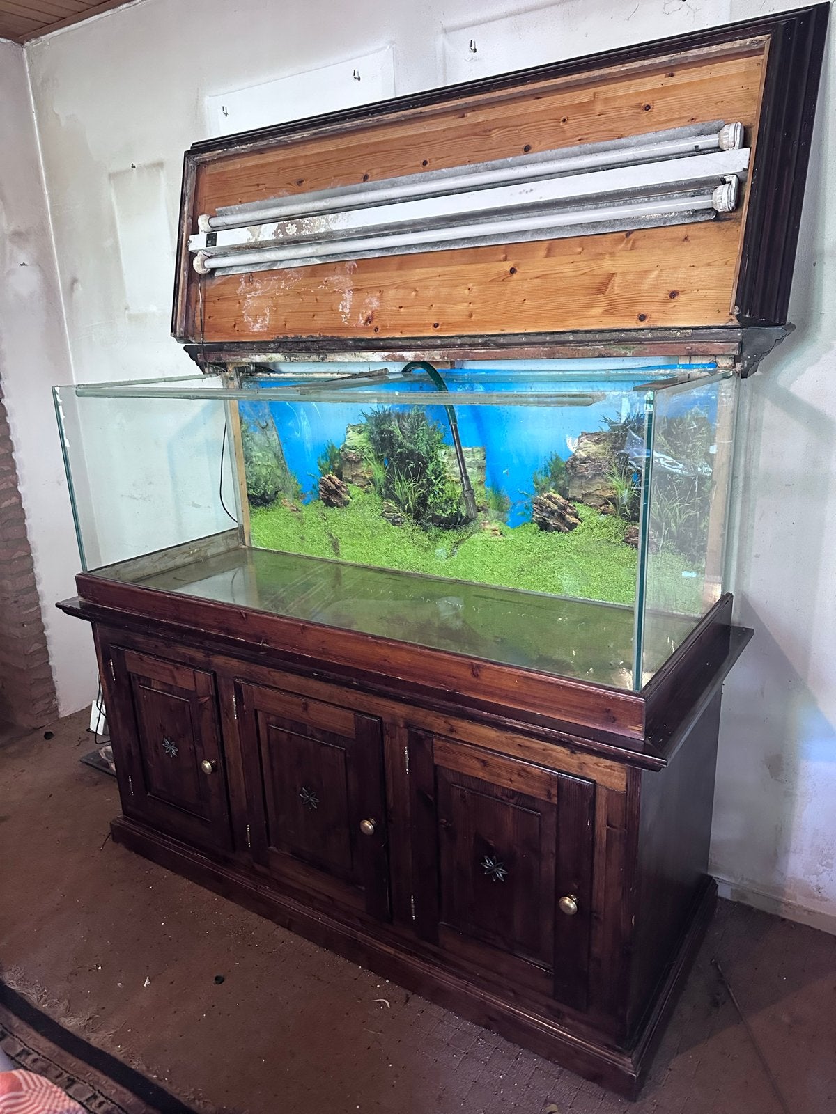 Aquarium met kast, Dieren en Toebehoren, Vissen | Aquaria en Toebehoren, Ophalen, Leeg aquarium