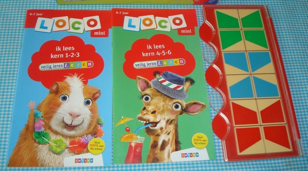 mini LOCO doos set - 2 boekjes Veilig leren lezen Kern 1- 6, Ophalen of Verzenden, Zo goed als nieuw, Taal en Lezen