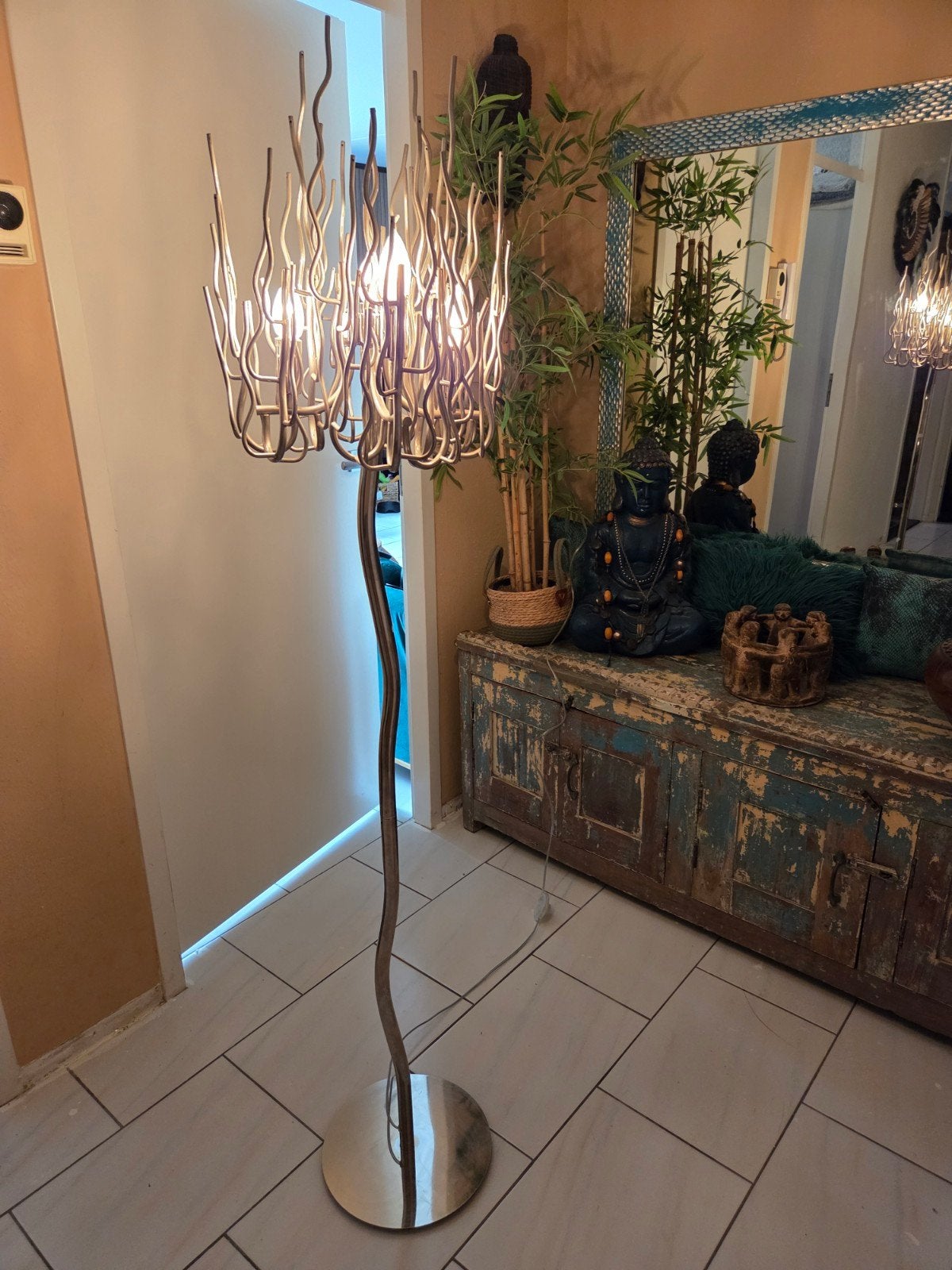 Vloerlamp met uniek design, Antiek en Kunst, Antiek | Lampen, Ophalen