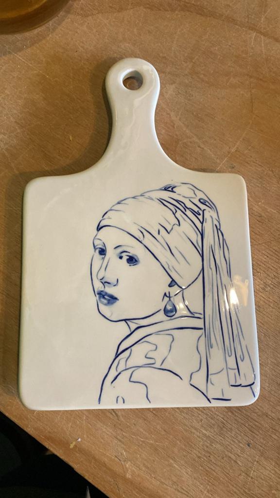 Kaasplank Johannes Vermeer Royal Delft. WD-18., Ophalen of Verzenden