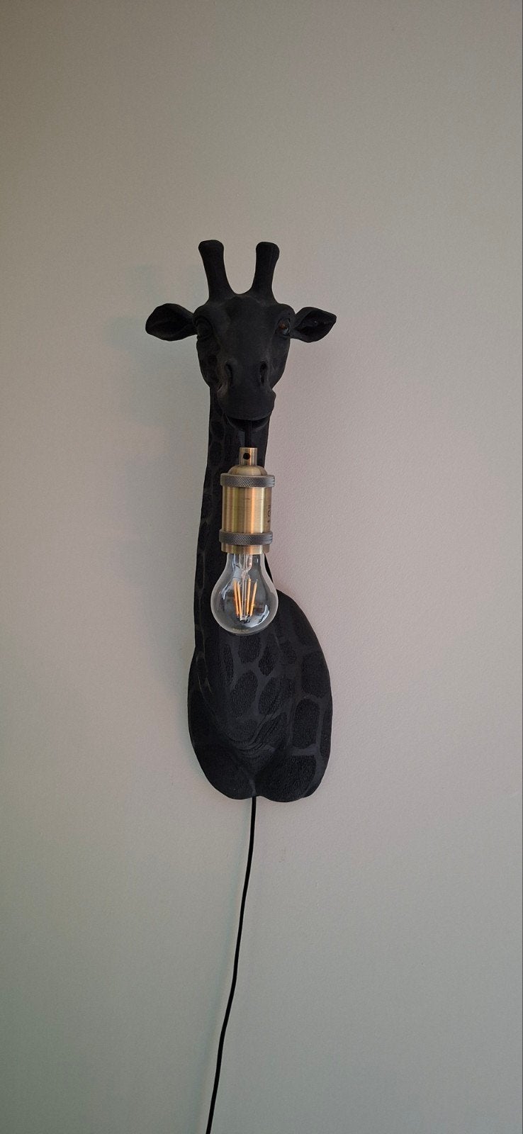 Wandlamp Giraf, Huis en Inrichting, Ophalen, Zwart, Kunststof, Zo goed als nieuw