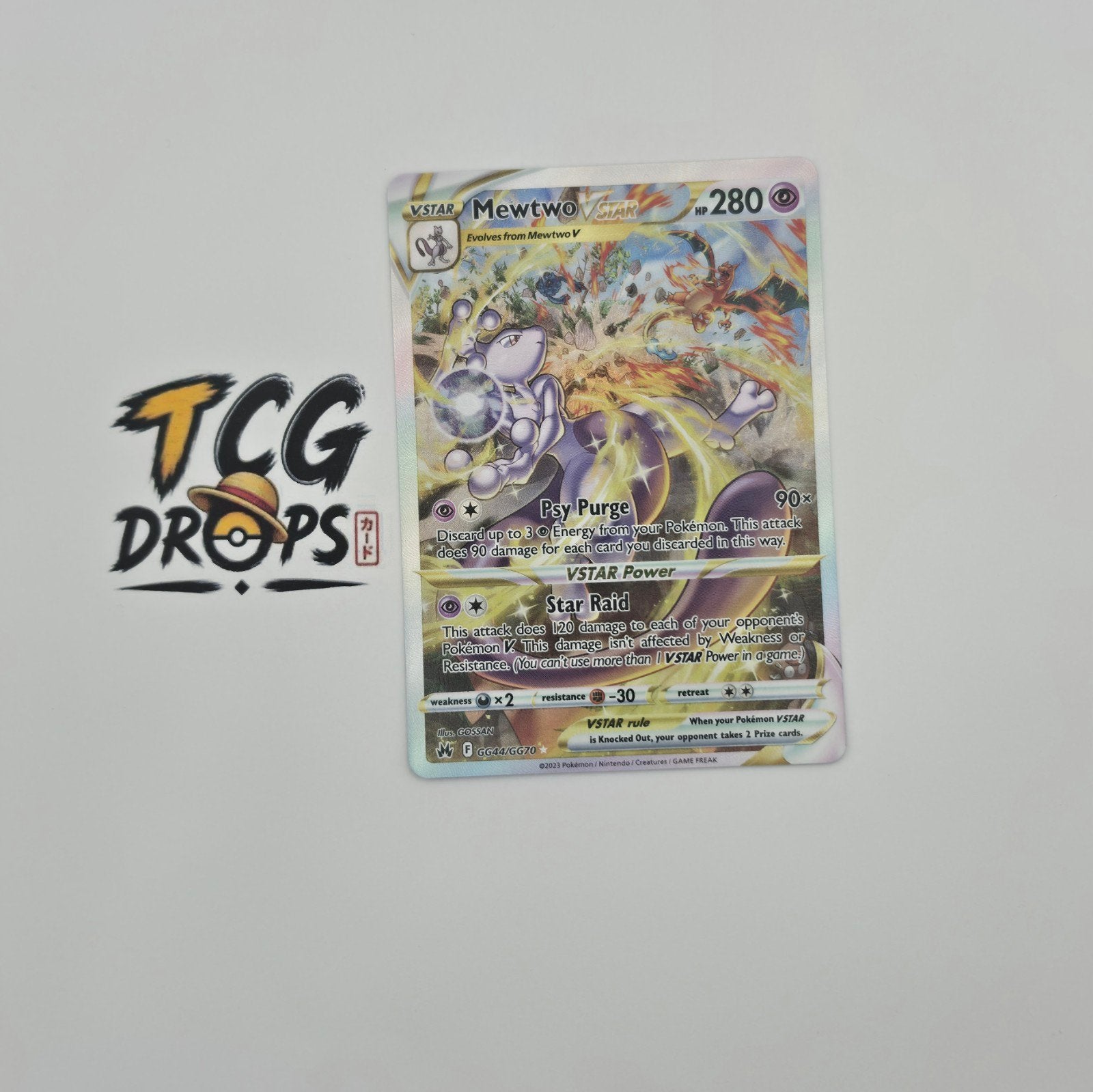 Mewtwo VSTAR GG44/GG70 Crown Zenith, Hobby en Vrije tijd, Verzamelkaartspellen | Pokémon, Ophalen of Verzenden, Zo goed als nieuw